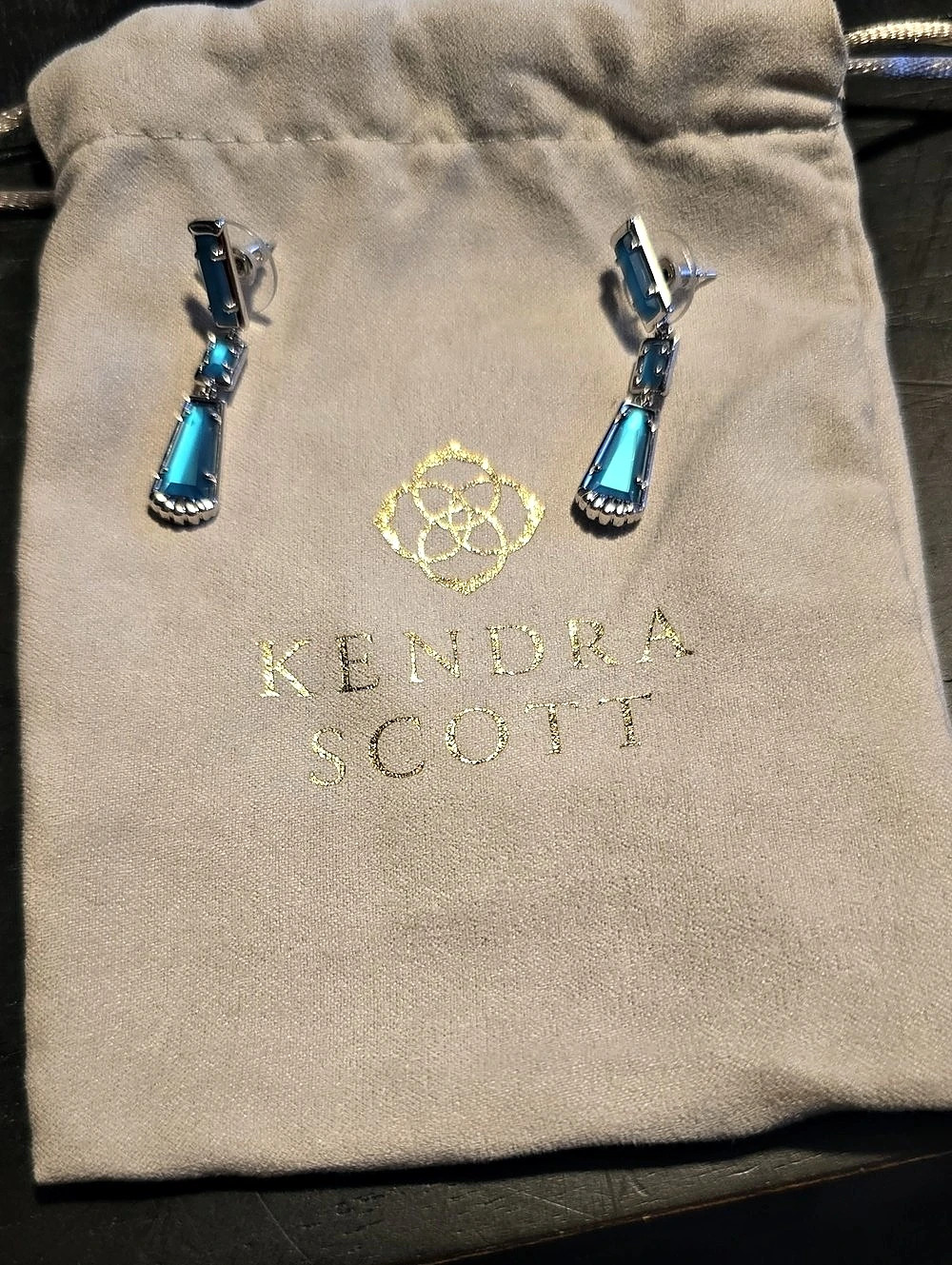 Kendra Scott Ashlyn Silver Multi Stone Drop Earrings